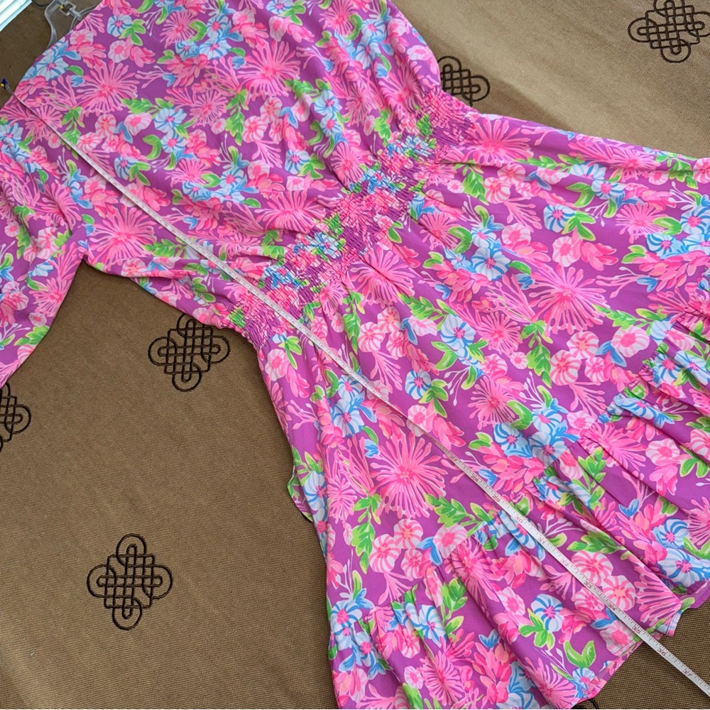 Lilly Pulitzer Cristiana Stretch Dress Moms The Word Amethyst Size 12 - Picture 16 of 16